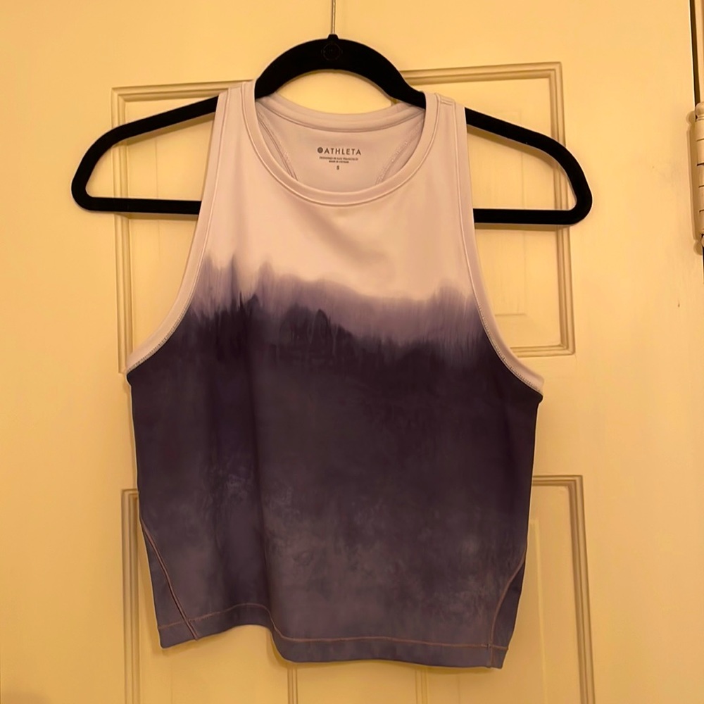 Athleta Purple Ombre Crop Tank Top